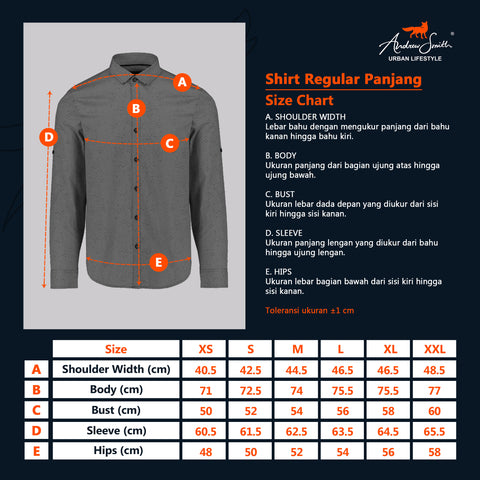 Andrew Smith Kemeja Lengan Panjang Pria A0267J09Z
