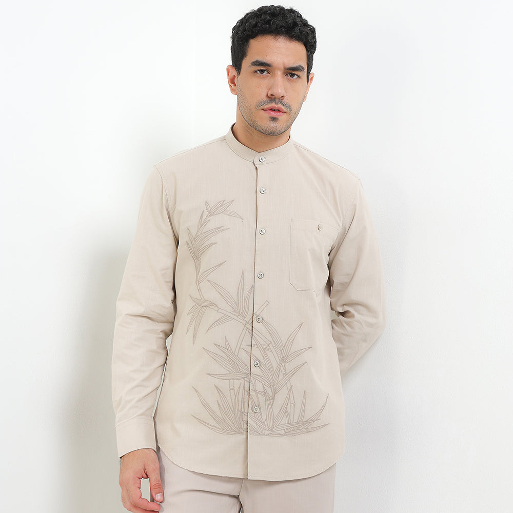 Andrew Smith Kemeja Koko Lengan Panjang Pria A0028J05Z