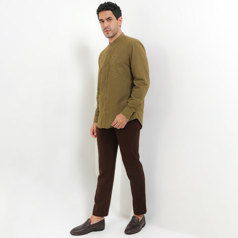 Andrew Smith Kemeja Koko Lengan Panjang Pria A0029J03K