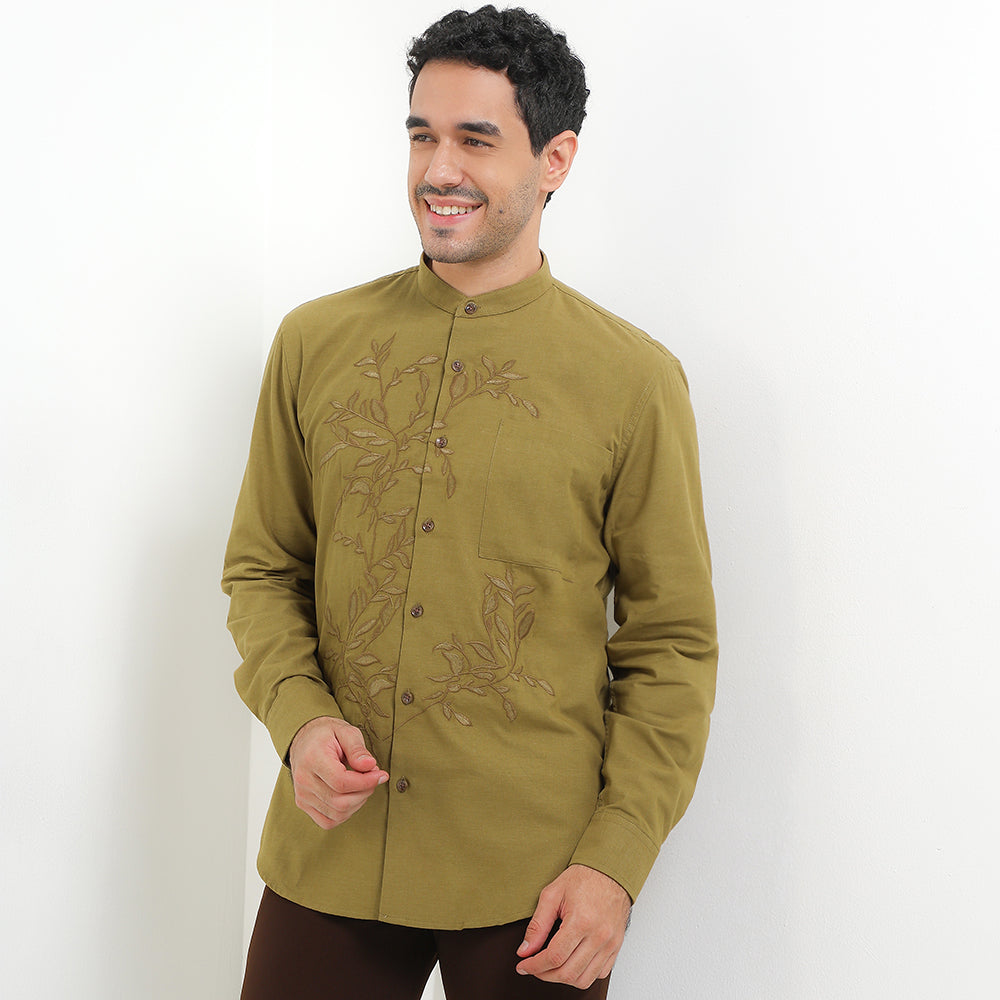 Andrew Smith Kemeja Koko Lengan Panjang Pria A0030J07D