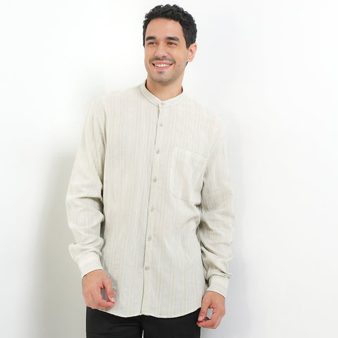 Andrew Smith Kemeja Koko Lengan Panjang Pria A0039J08Z