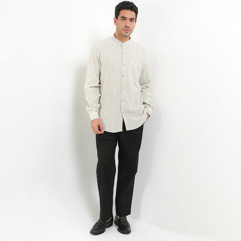 Andrew Smith Kemeja Koko Lengan Panjang Pria A0039J08Z