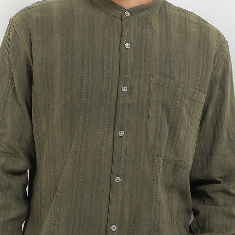 Andrew Smith Kemeja Koko Lengan Panjang Pria A0041J06E