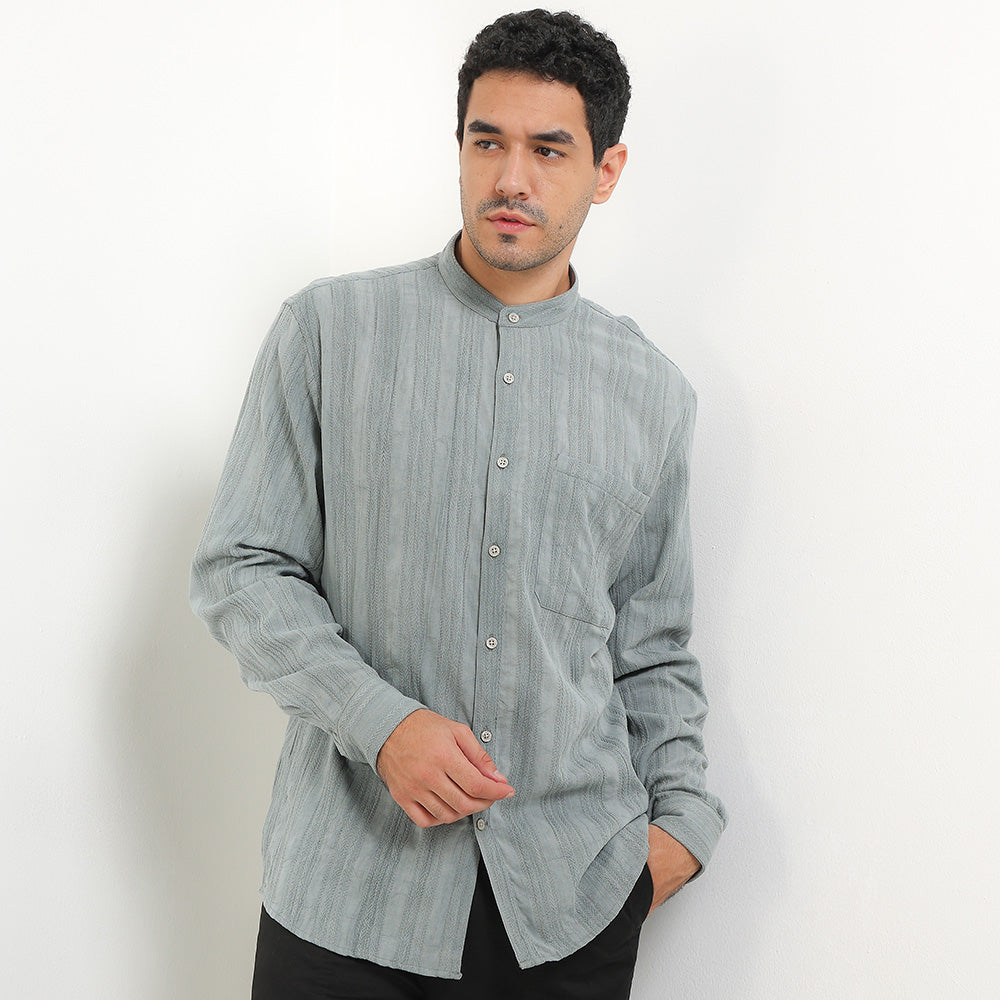 Andrew Smith Kemeja Koko Lengan Panjang Pria A0044J04J