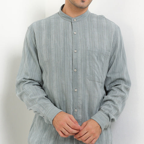 Andrew Smith Kemeja Koko Lengan Panjang Pria A0044J04J