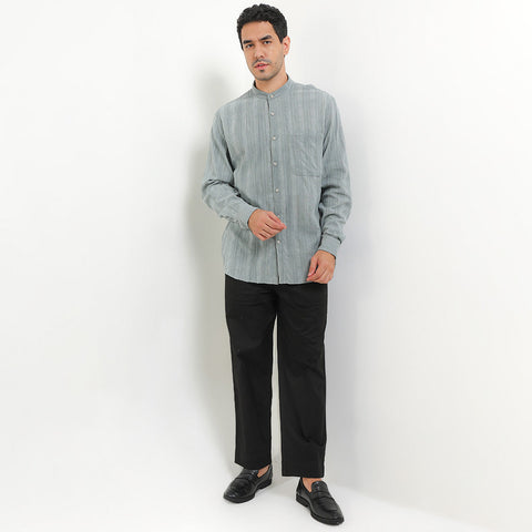 Andrew Smith Kemeja Koko Lengan Panjang Pria A0044J04J