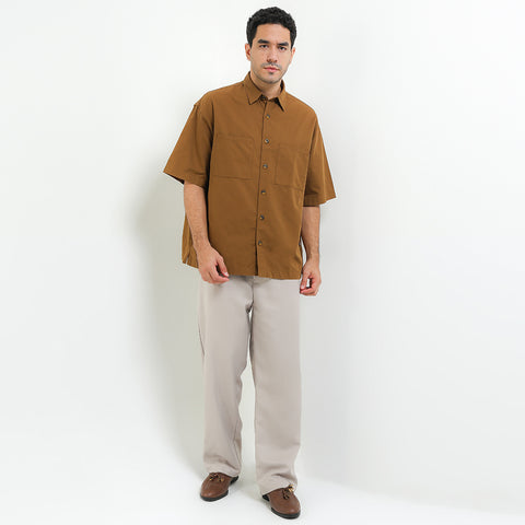 Andrew Smith Kemeja Lengan Pendek Loose Fit Pria A0010P03K
