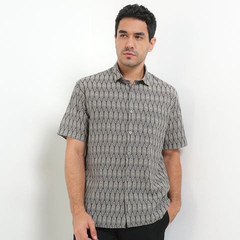 Andrew Smith Kemeja Lengan Pendek Loose Fit Pria A0017P04Z