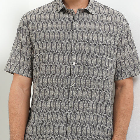 Andrew Smith Kemeja Lengan Pendek Loose Fit Pria A0017P04Z