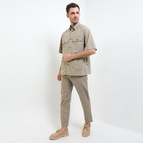 Andrew Smith Kemeja Lengan Pendek Oversize Pria A0019P06Z