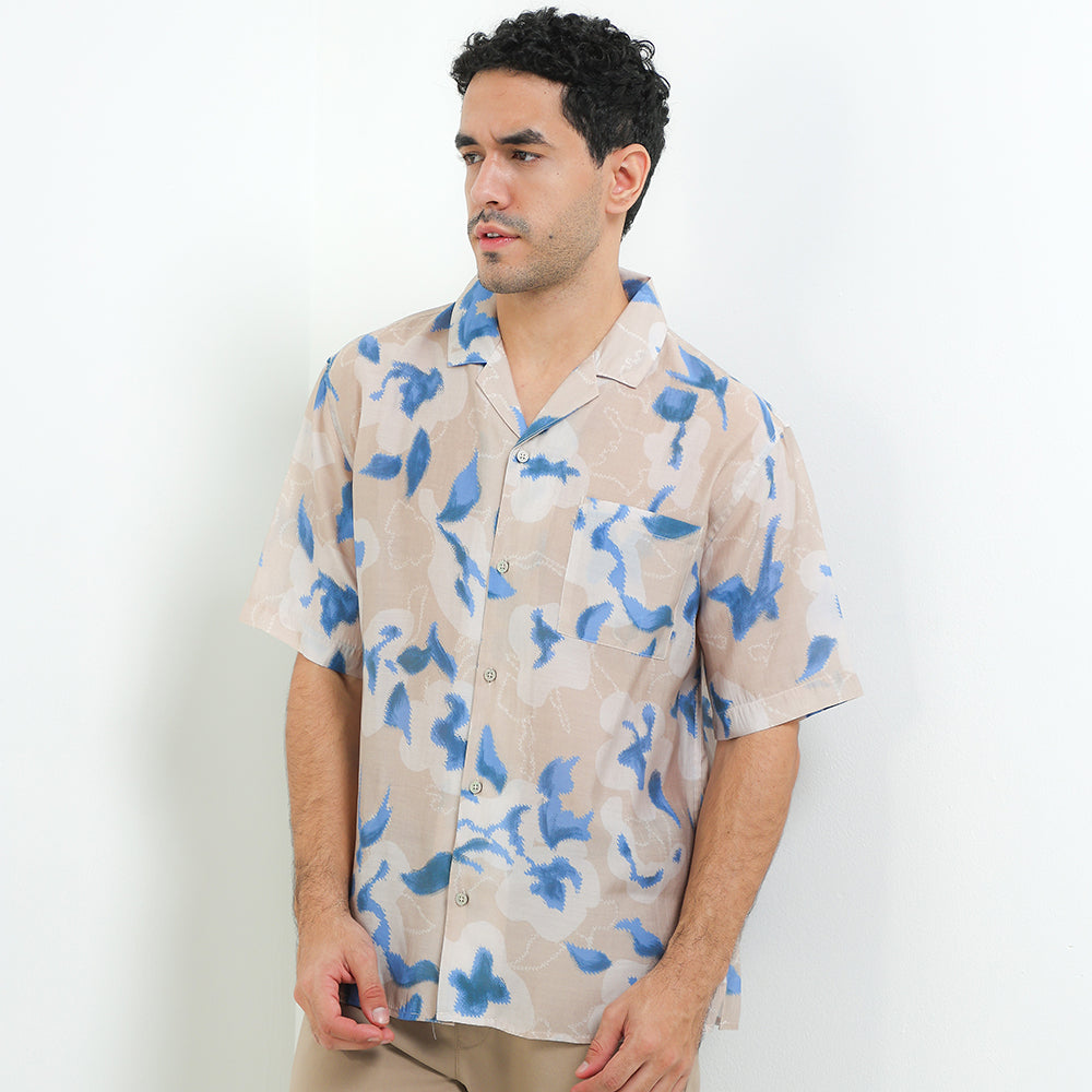 Andrew Smith Kemeja Lengan Pendek Oversize Pria A0020P05Z