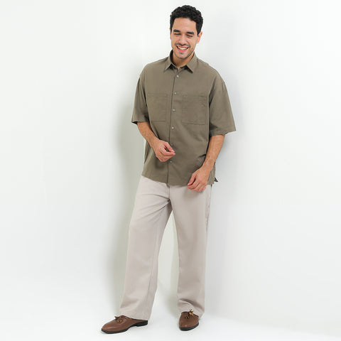 Andrew Smith Kemeja Lengan Pendek Oversize Pria A0022P06G