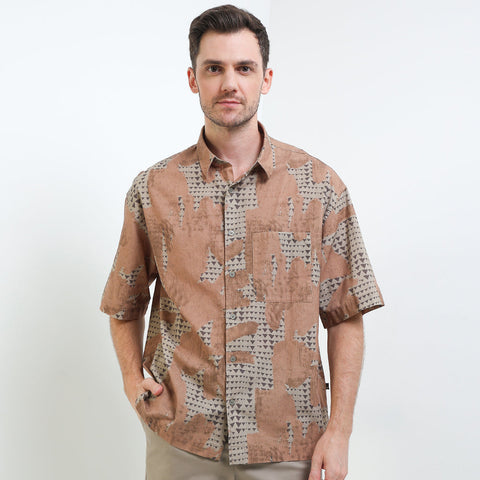 Andrew Smith Kemeja Lengan Pendek Oversize Pria A0024P03Z