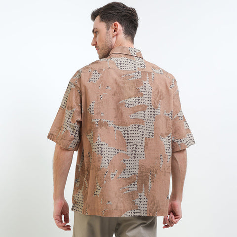 Andrew Smith Kemeja Lengan Pendek Oversize Pria A0024P03Z