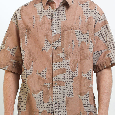 Andrew Smith Kemeja Lengan Pendek Oversize Pria A0024P03Z