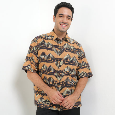 Andrew Smith Kemeja Lengan Pendek Oversize Pria A0025P10Z