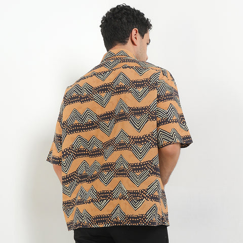 Andrew Smith Kemeja Lengan Pendek Oversize Pria A0025P10Z