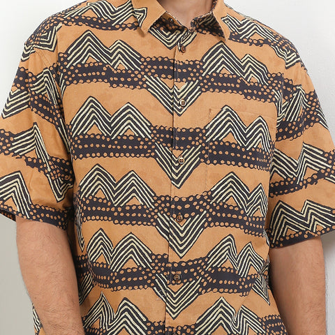 Andrew Smith Kemeja Lengan Pendek Oversize Pria A0025P10Z