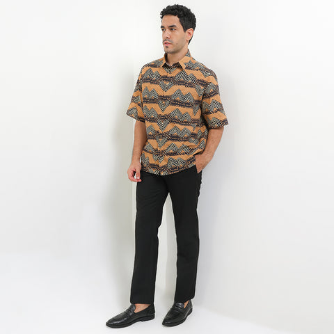 Andrew Smith Kemeja Lengan Pendek Oversize Pria A0025P10Z