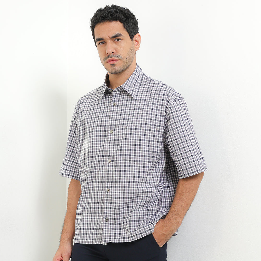 Andrew Smith Kemeja Lengan Pendek Oversize Pria A0026P09Z