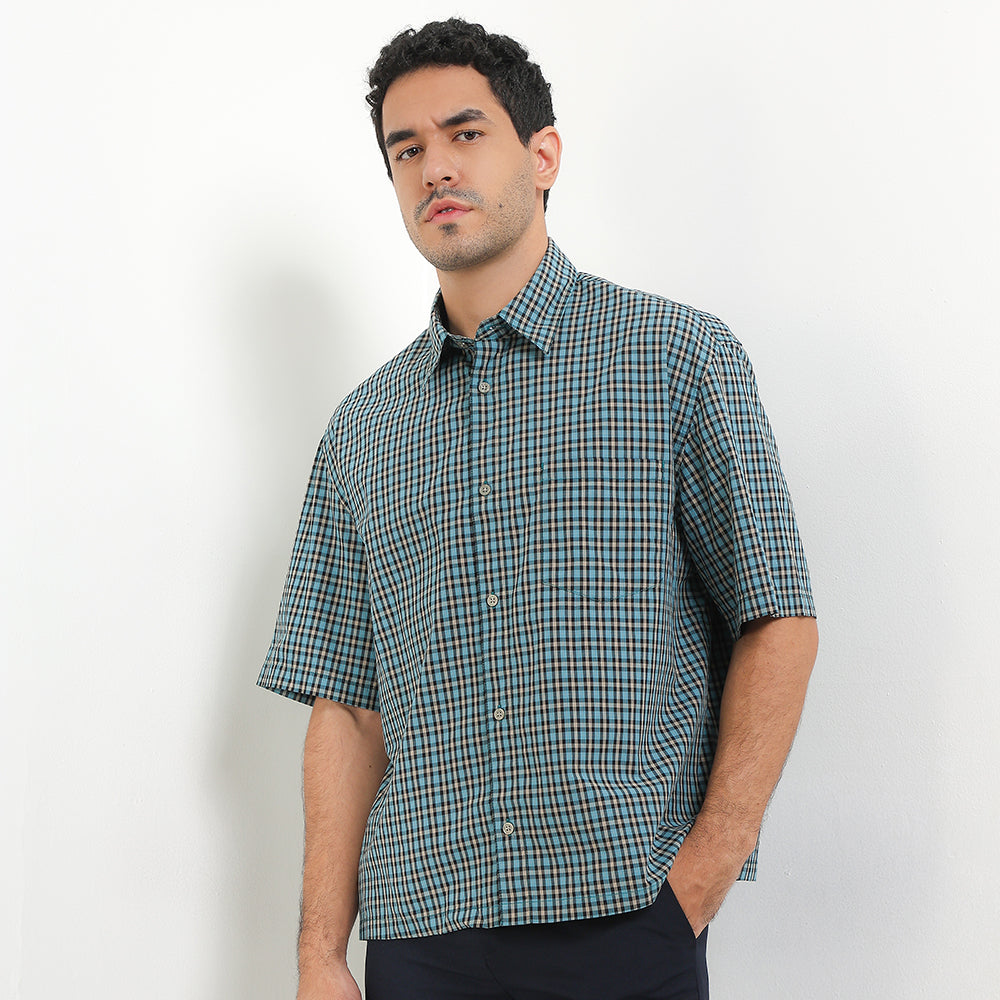 Andrew Smith Kemeja Lengan Pendek Oversize Pria A0027P06Z