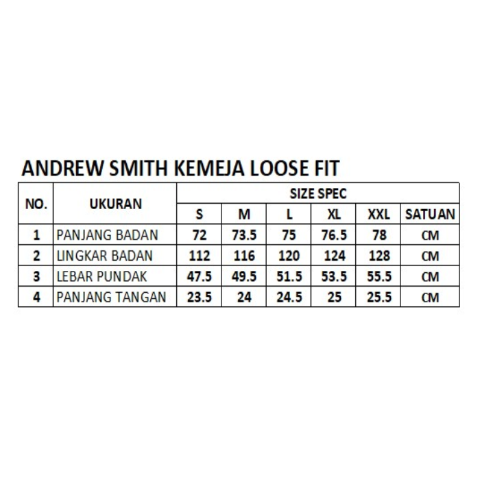 Andrew Smith Kemeja Lengan Pendek Loose Fit Pria A0003P04C