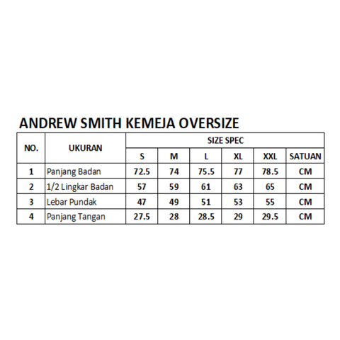 Andrew Smith Kemeja Lengan Pendek Oversize Pria A0015P02H