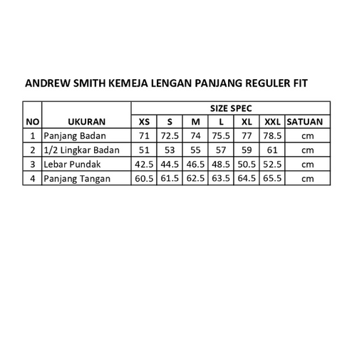 Andrew Smith Kemeja Lengan Panjang Pria A0180J05A