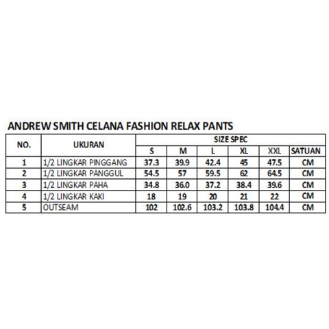 Andrew Smith Celana Fashion Relax Pant Pria A0009X06E