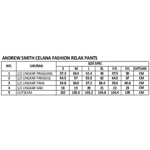 Andrew Smith Celana Fashion Relax Pant Pria A0001C04A