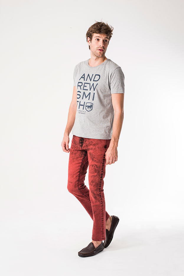 Andrew Smith T-Shirt Slim Fit Pria A0069P04C